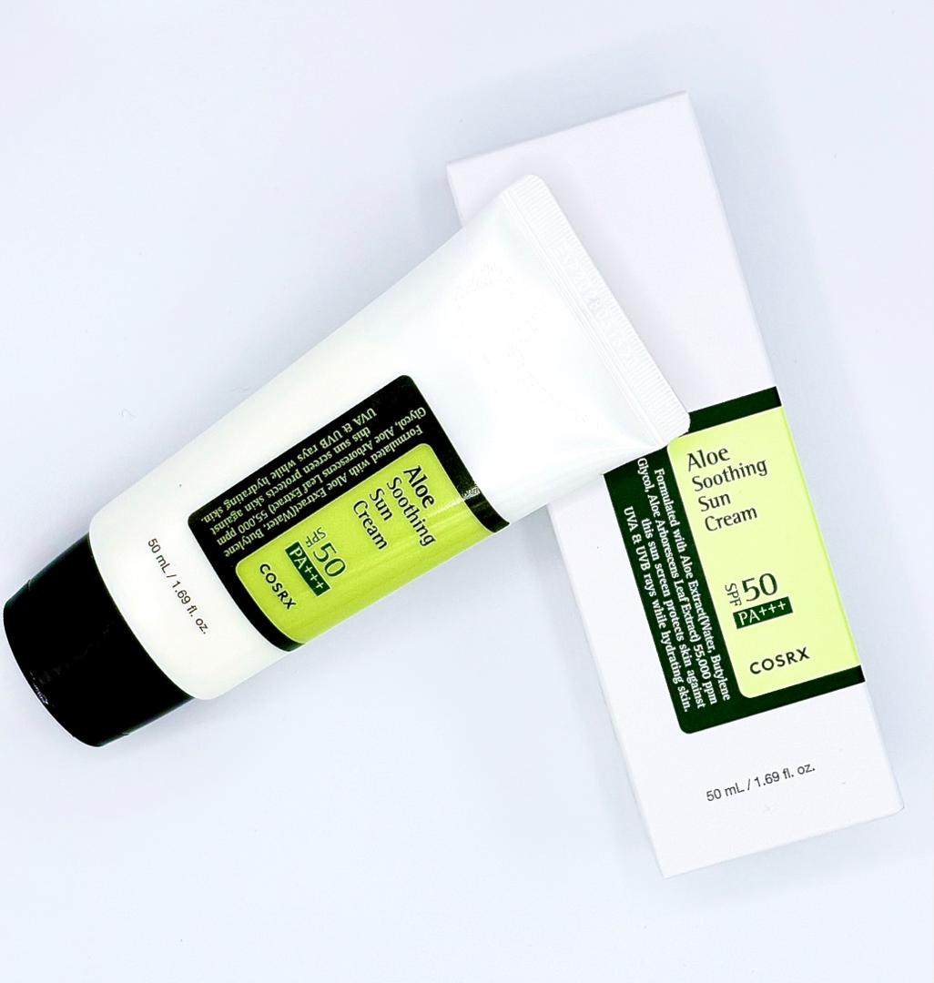 (2) COSRX Aloe Soothing Sun Cream SPF50+ PA+++ (50ml)