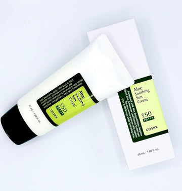 (2) COSRX Aloe Soothing Sun Cream SPF50+ PA+++ (50ml)