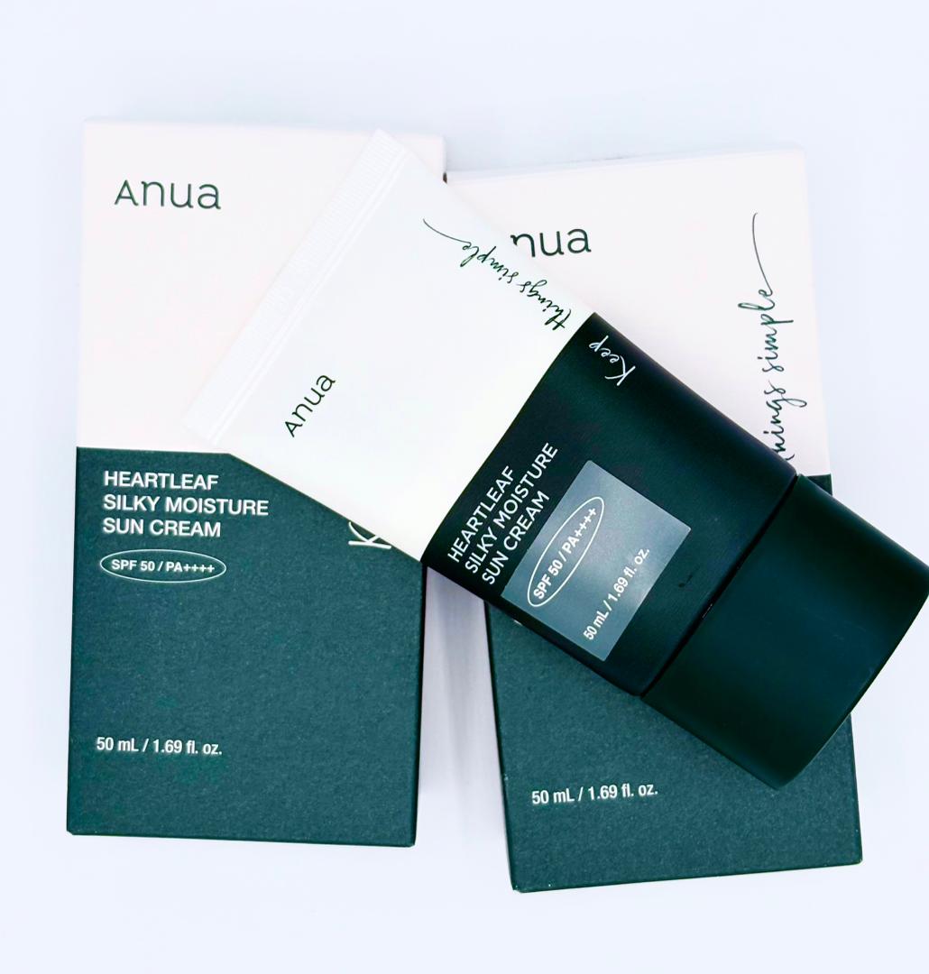 (12) Anua Heartleaf Silky Moisture Sun Cream SPF50+PA++++(50ml)